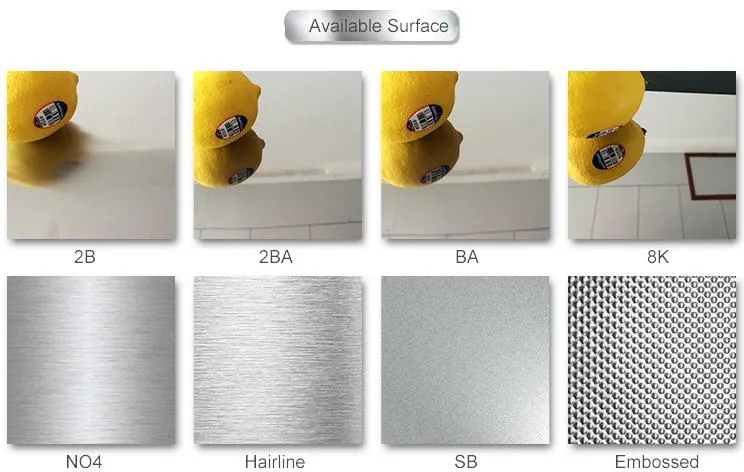 2b Finished ASTM SS304 Stainless Steel Plate 201 316L Stainless Steel Plate