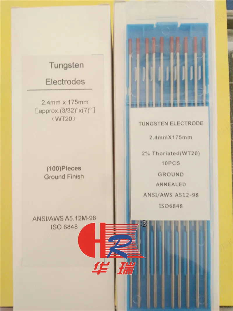 3.0mm*150mm Wt20 Tungsten Welding Electrodes