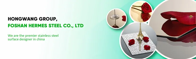 304 PVD Mirror Gold Etch Stainless Steel Building Material to Worldwide