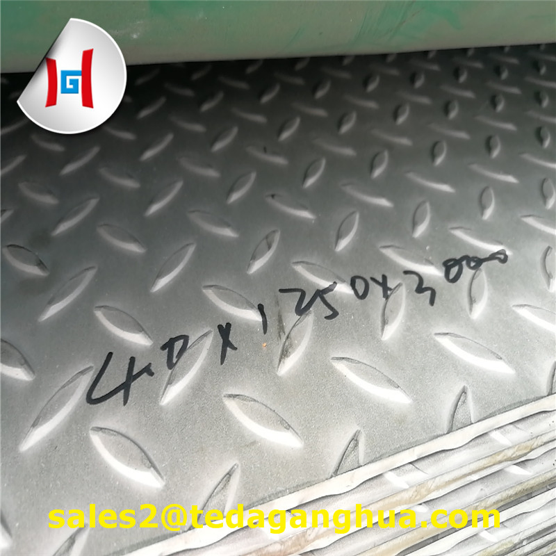 4*8 FT 3mm 304 316 Checkered Stainless Steel Sheet Acero Inoxidable Cuadros Hojas for Building Decoration