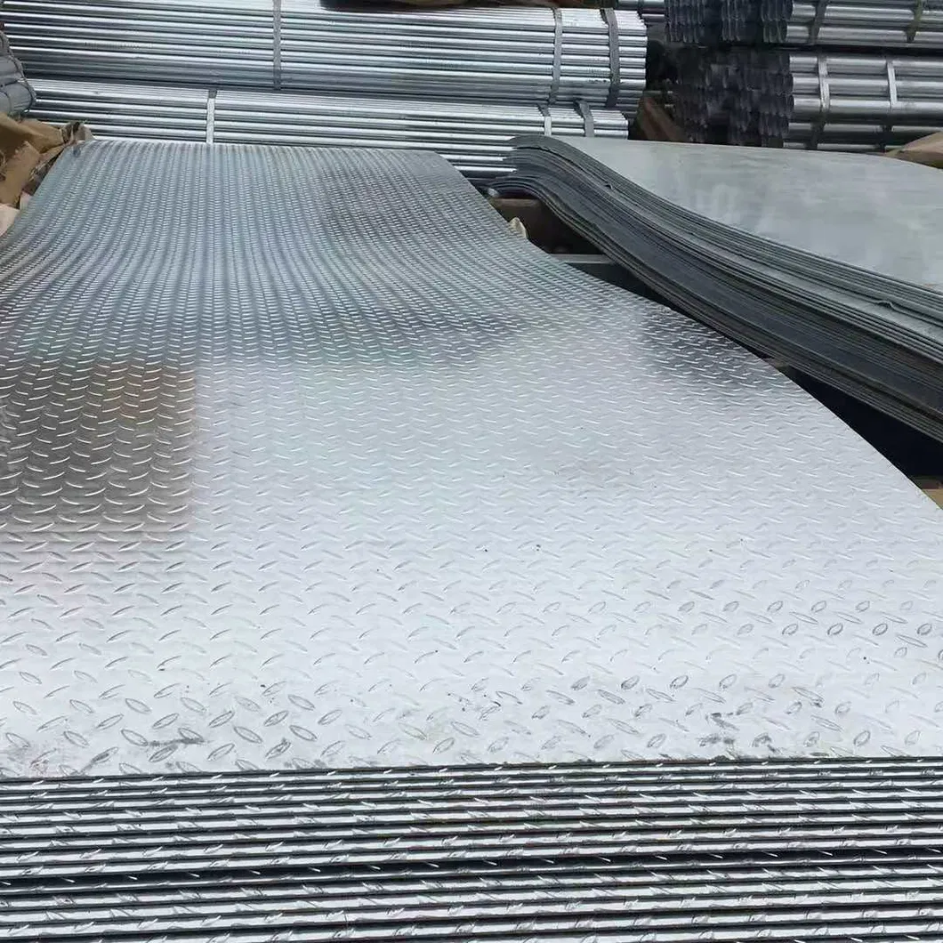 6mm Thick 2400*1200mm Sized A36 Galvanized Mild Steel Chequered Plate Checkered Plate