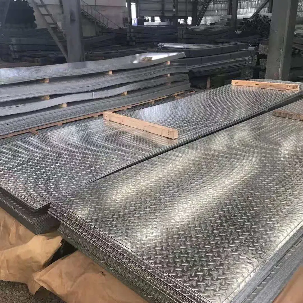 6mm Thick 2400*1200mm Sized A36 Galvanized Mild Steel Chequered Plate Checkered Plate