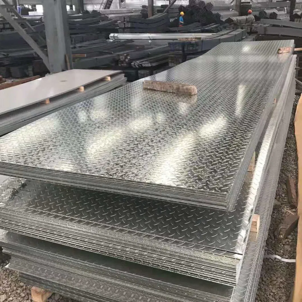 6mm Thick 2400*1200mm Sized A36 Galvanized Mild Steel Chequered Plate Checkered Plate