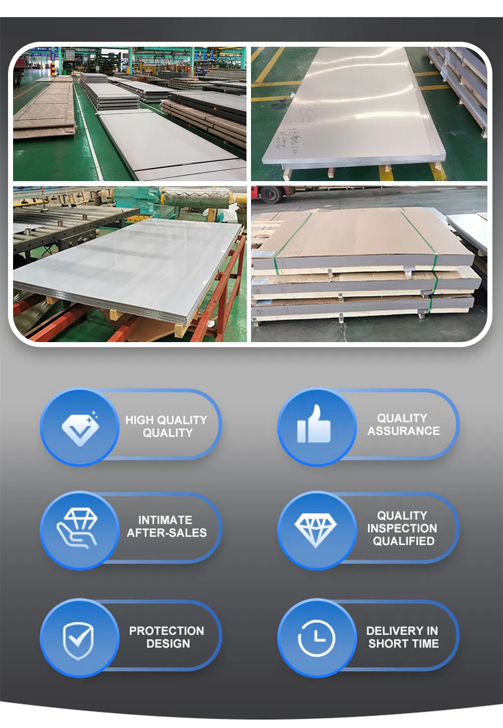AISI Stainless Steel Sheet 2b Ba No. 4 Hl Surface Hot Sale