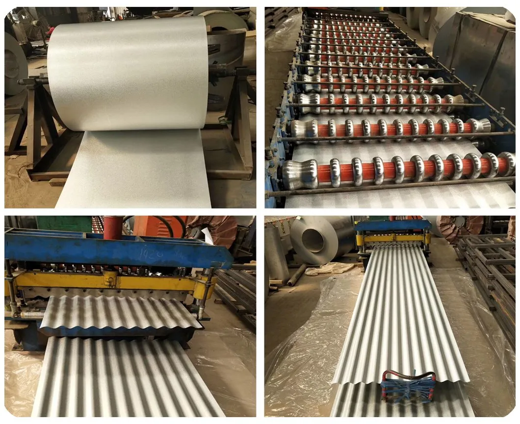 Anti Finger Corrugated Wave Type Galvalume Steel Roofing Sheet