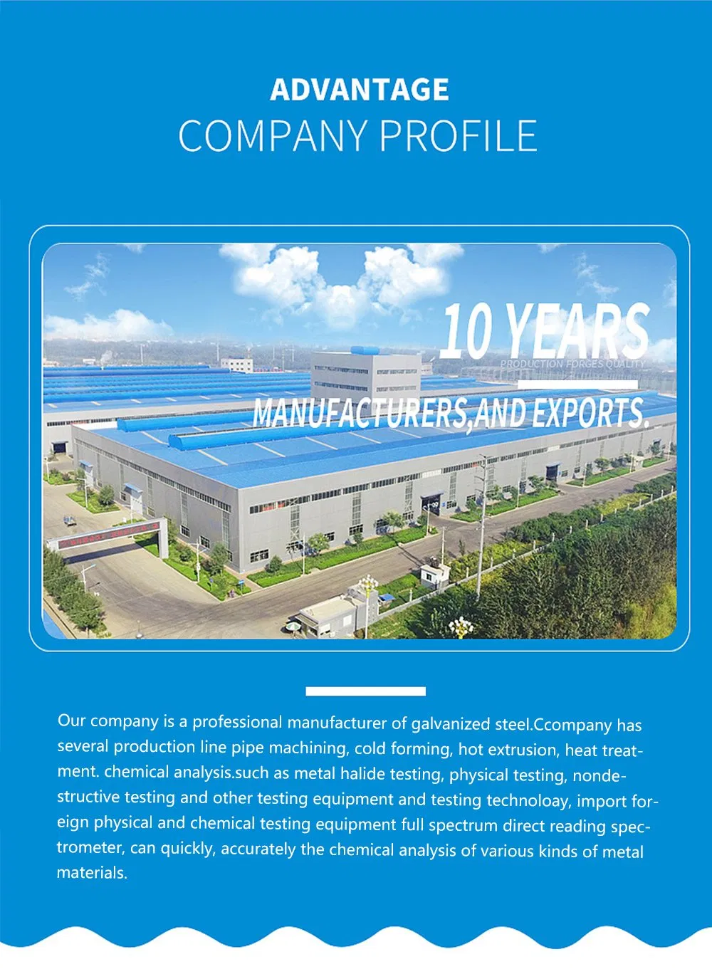 ASTM A106 A36 A53 1.0033 BS 1387 Ms ERW Hollow Steel Pipe Gi Hot DIP Galvanized Steel Pipe