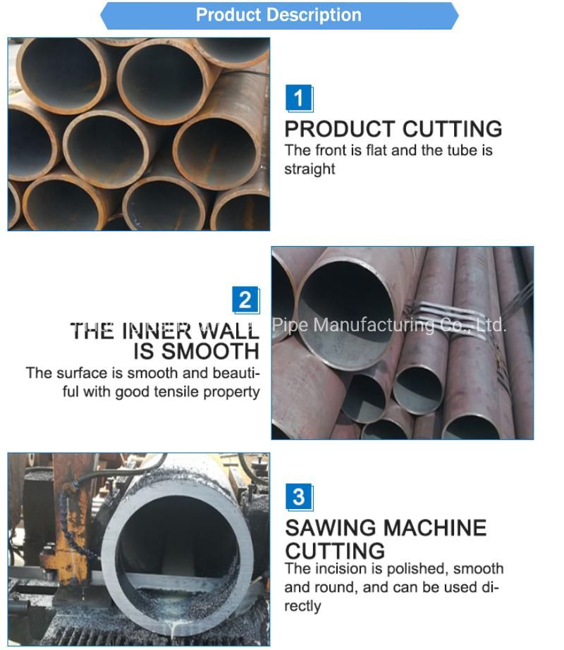 ASTM JIS DIN DN500 Large Size Carbon Seamless ASME B36.10 PE Steel Pipe Sch40 / Sch80 / Sch160 Smls