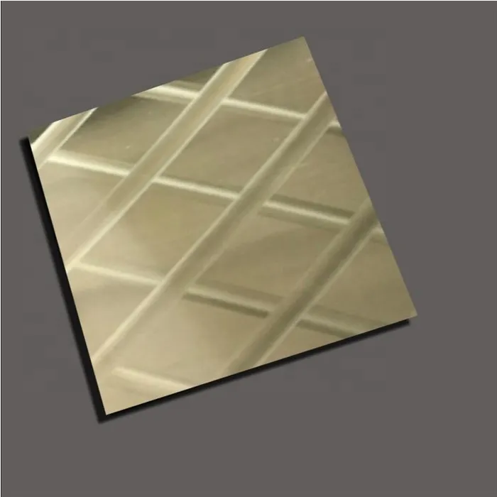Best Quality 304 316 Hairline Finish 4X8 Rose Gold PVD Color Coating Metal Decorative Sheet for Door Frame Decoration