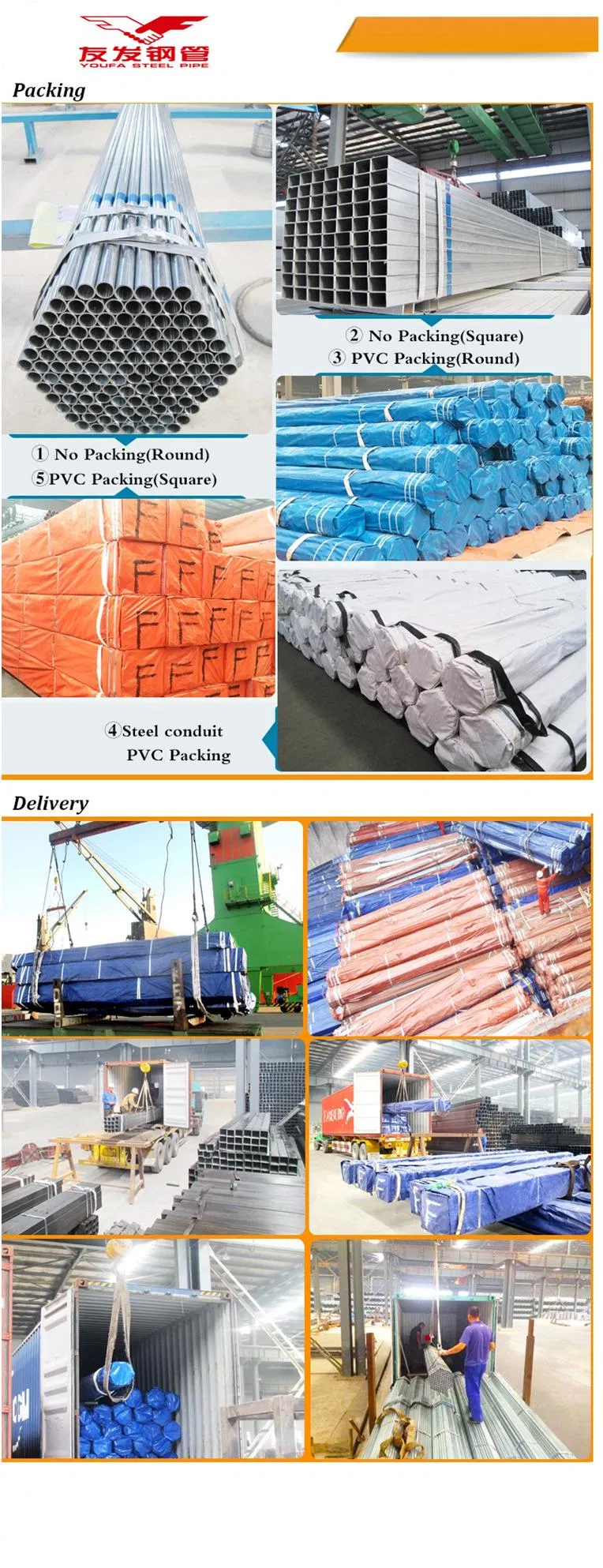 BS 1387 Standard Mild Steel HS Code 100mm Diameter Gi Pipe