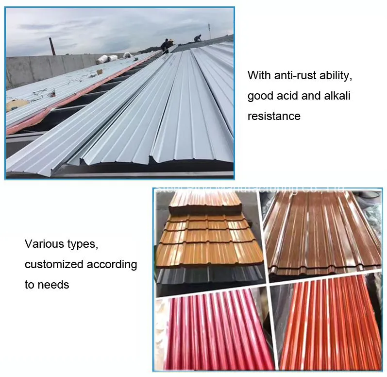 Building Material Bwg34 PPGI Color Coated Prepainted Steel Metal Roof Sheet Price 20 Gauge Gi Galvanized Corrugated Sheet Roofing Sheet