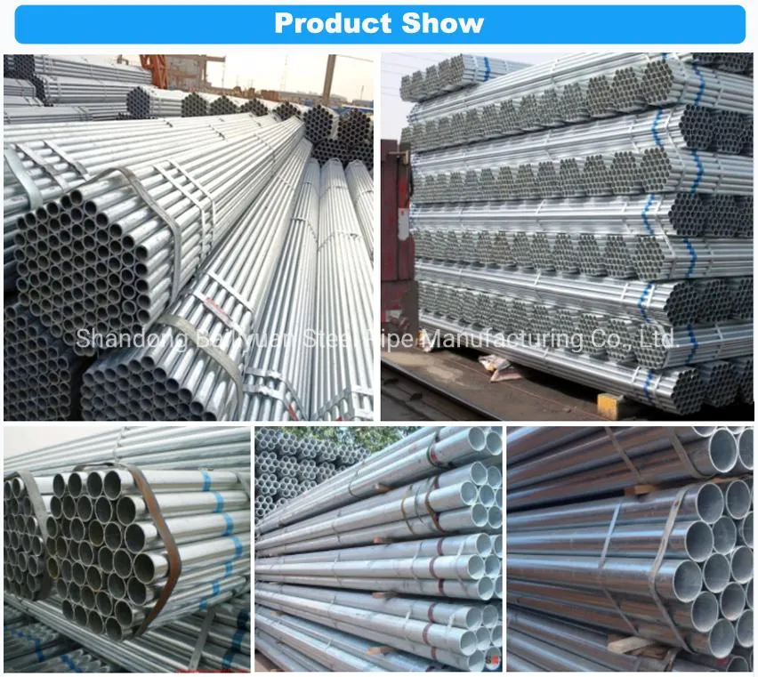 Building Material Q195 Galvanized Steel Pipe Zinc Coated Seamless Steel Tube