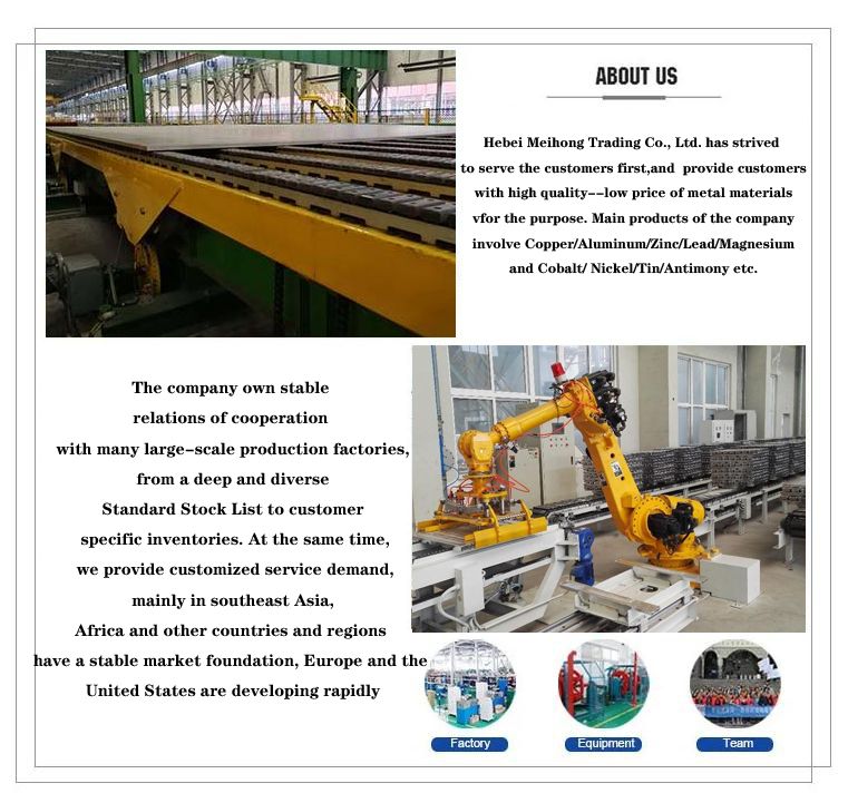 China Factory Supplies High Purity Professional Export 99.99 Copper Cathode