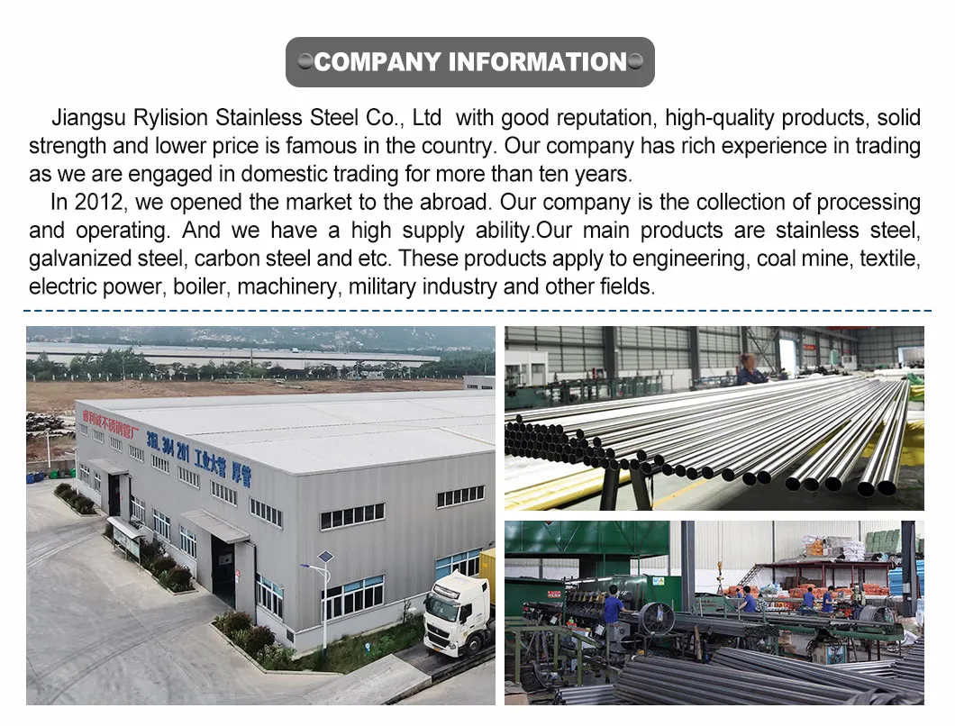 China Manufacture Stainless Steel Grade 306 Pipe