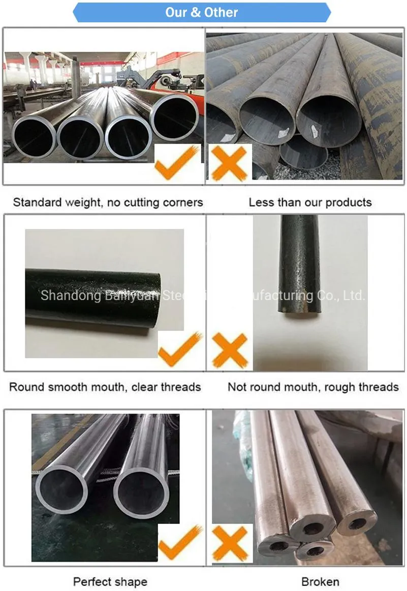 Cold Rolled Black ERW Weld Mild Carbon Steel Seamless Pipe/Tube with Cheap Price