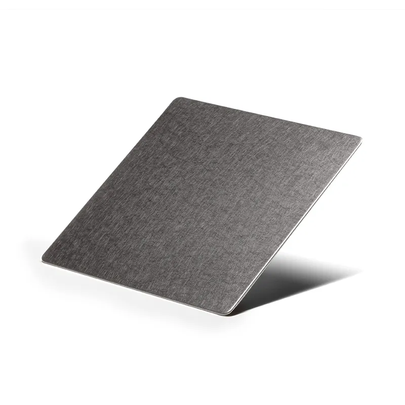 Decorative Gun Metal PVD Color Coated Stainless Steel in Brushed Mirror Sandblasted Hairline Finish