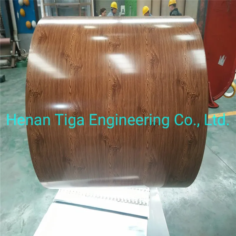 Factory 0.25mm Wood Designed Pattern Printed PPGI Coil for Door