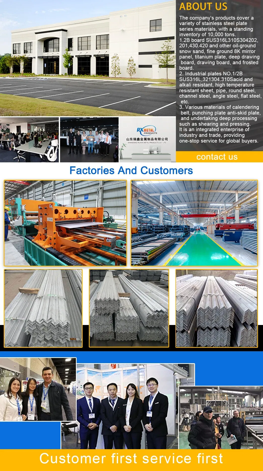 Factory Iron 201 202 301 303 304 309S 310S Grade GB RoHS Cold Rolled Stainless Steel Angle