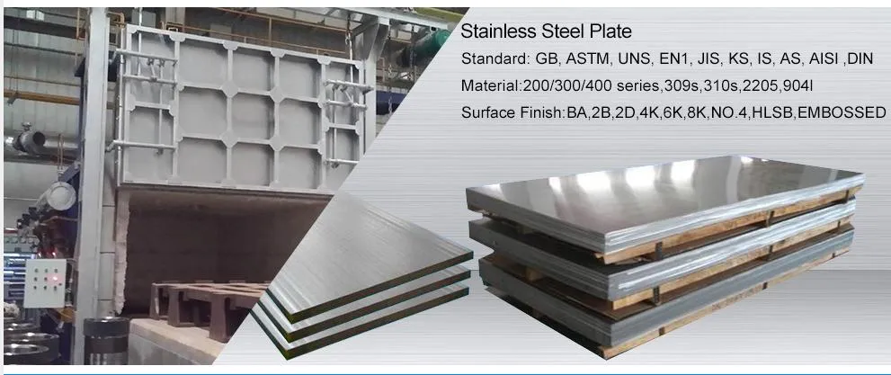 Ferrite/Austenite/Biphasic 304 316L 420 420j1 Ss Stainless Steel Plate in Stock for Kitchen