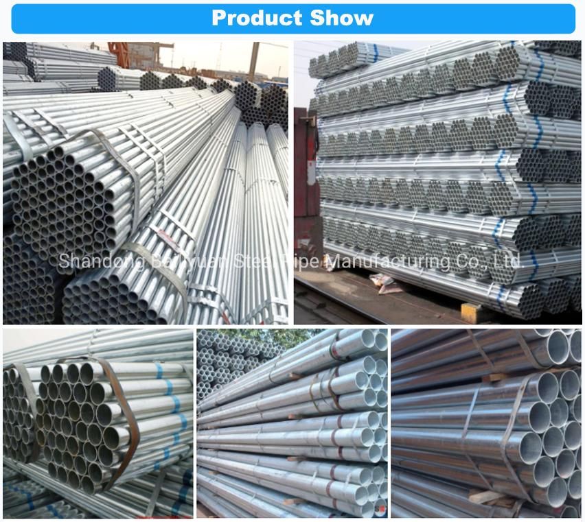 High Quantity BS1387 Standard Galvanized Steel Pipes