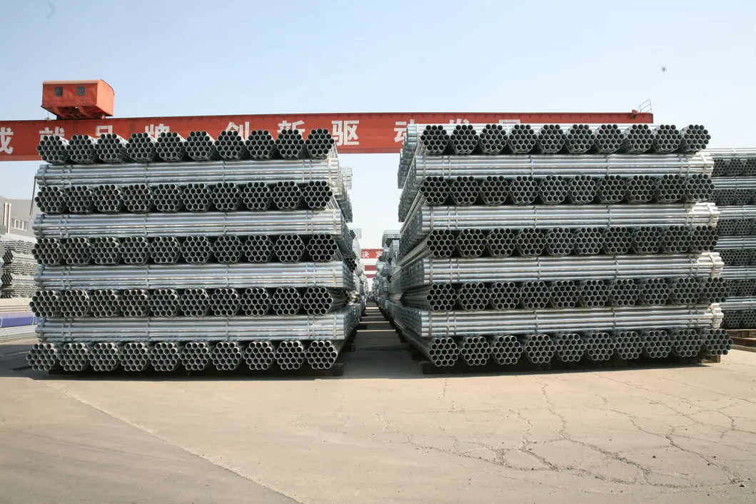 Hot DIP Galvanized Steel Pipes Rounded BS 1387 Hot DIP Galvanized Steel Pipes Gi Iron Steel Pipe Factory Manufacturer