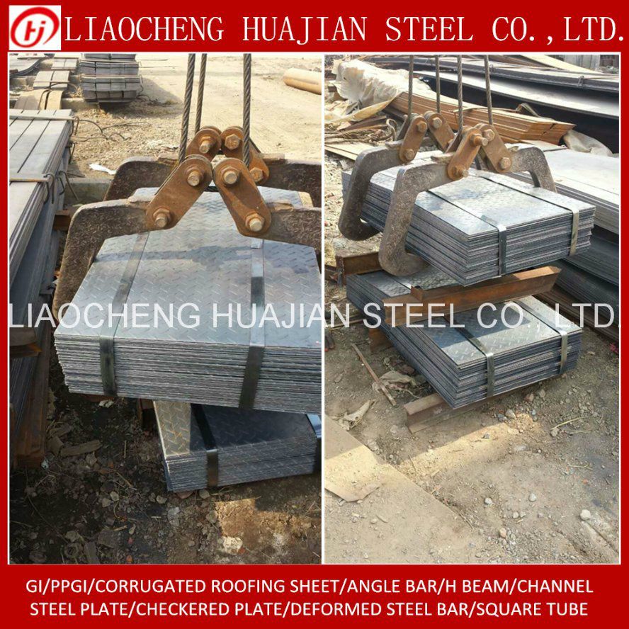 Hot Rolled Q235B Ms Checkered Steel Diamond Steel Platewith A36 Grade