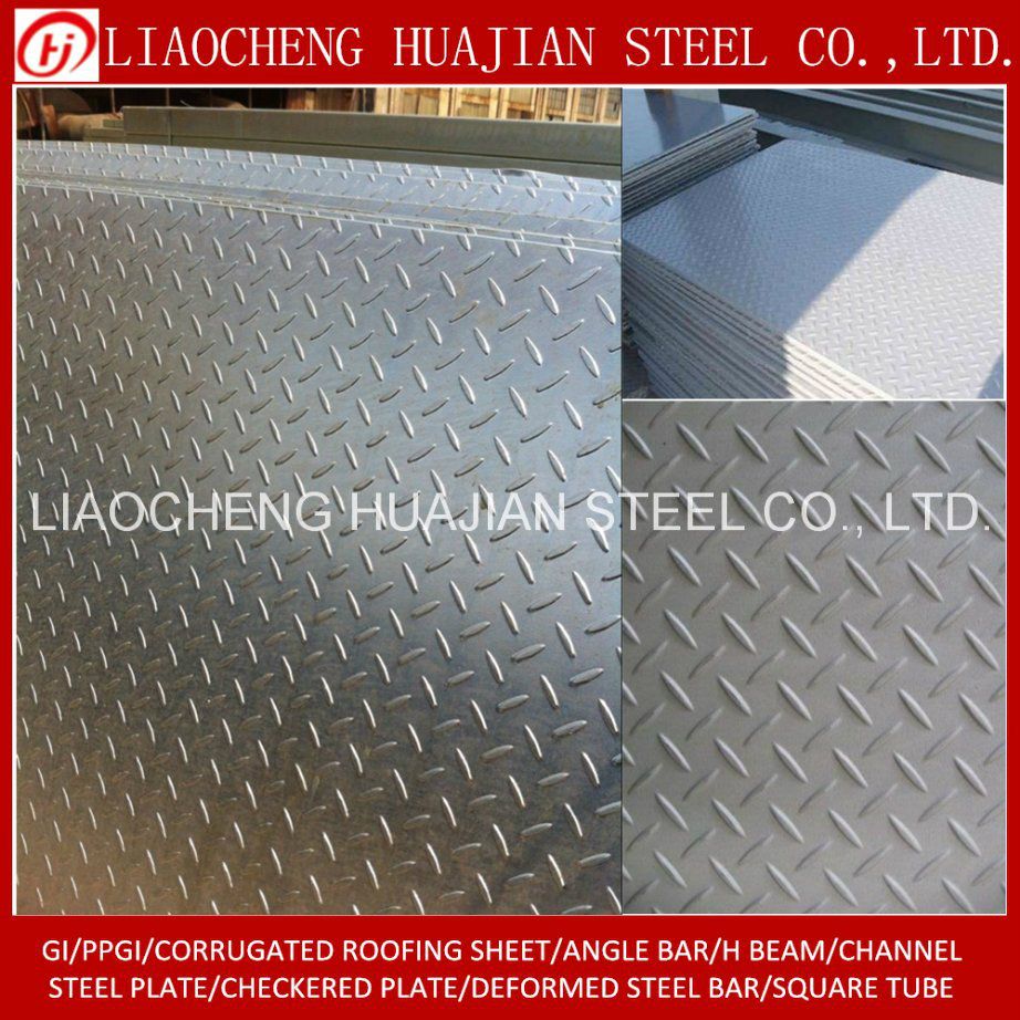 Hot Rolled Q235B Ms Checkered Steel Diamond Steel Platewith A36 Grade