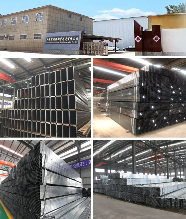 Industrial Building Material 40X80 Galvanized Rectangular Hollow Tube Pre Galvanized Steel 3X3 Square Tubing