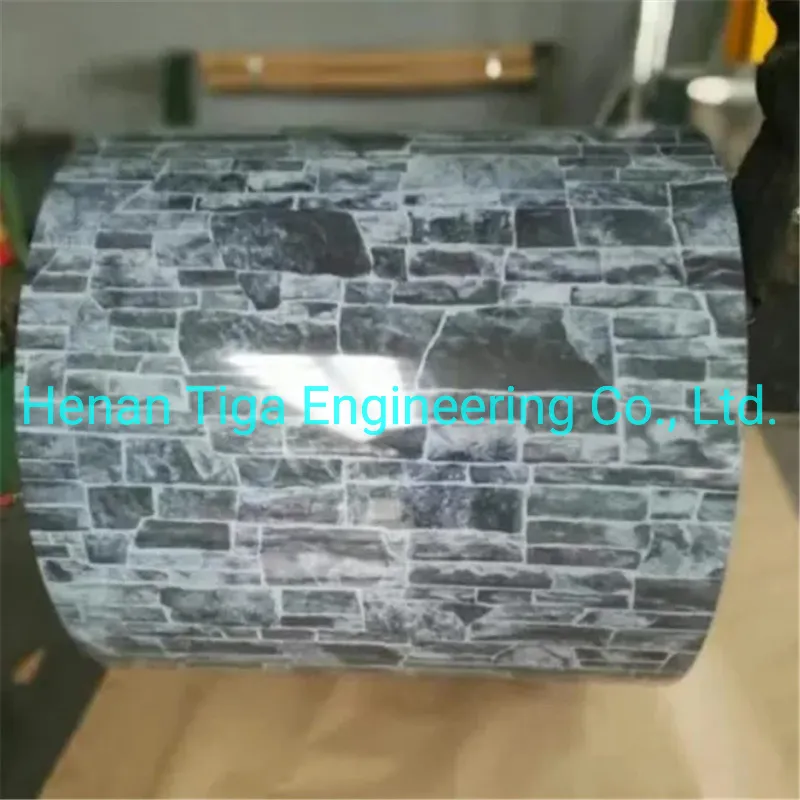 Matte Brick Flower Wooden Grain Design 3D Prepainted Wood Pattern Printed Steel Coil