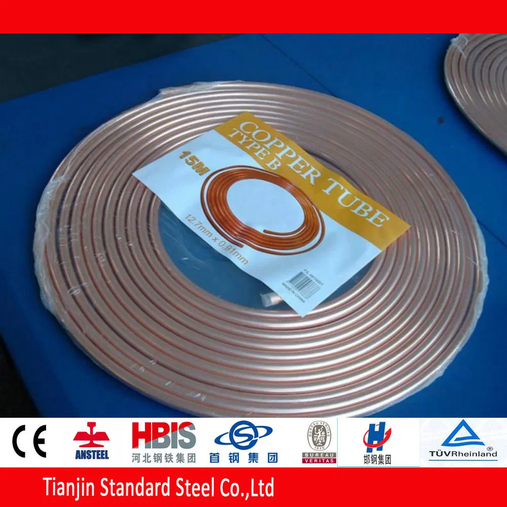 Pancake Coil Seamless Copper Pipe for Refrigerator