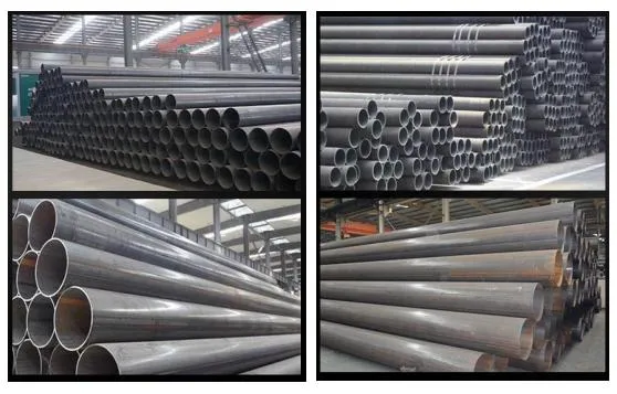 Polished Black Painting A53 A54 A55 J55 K55 Welded/Seamless Carbon Steel Pipe for Heat Exchanger