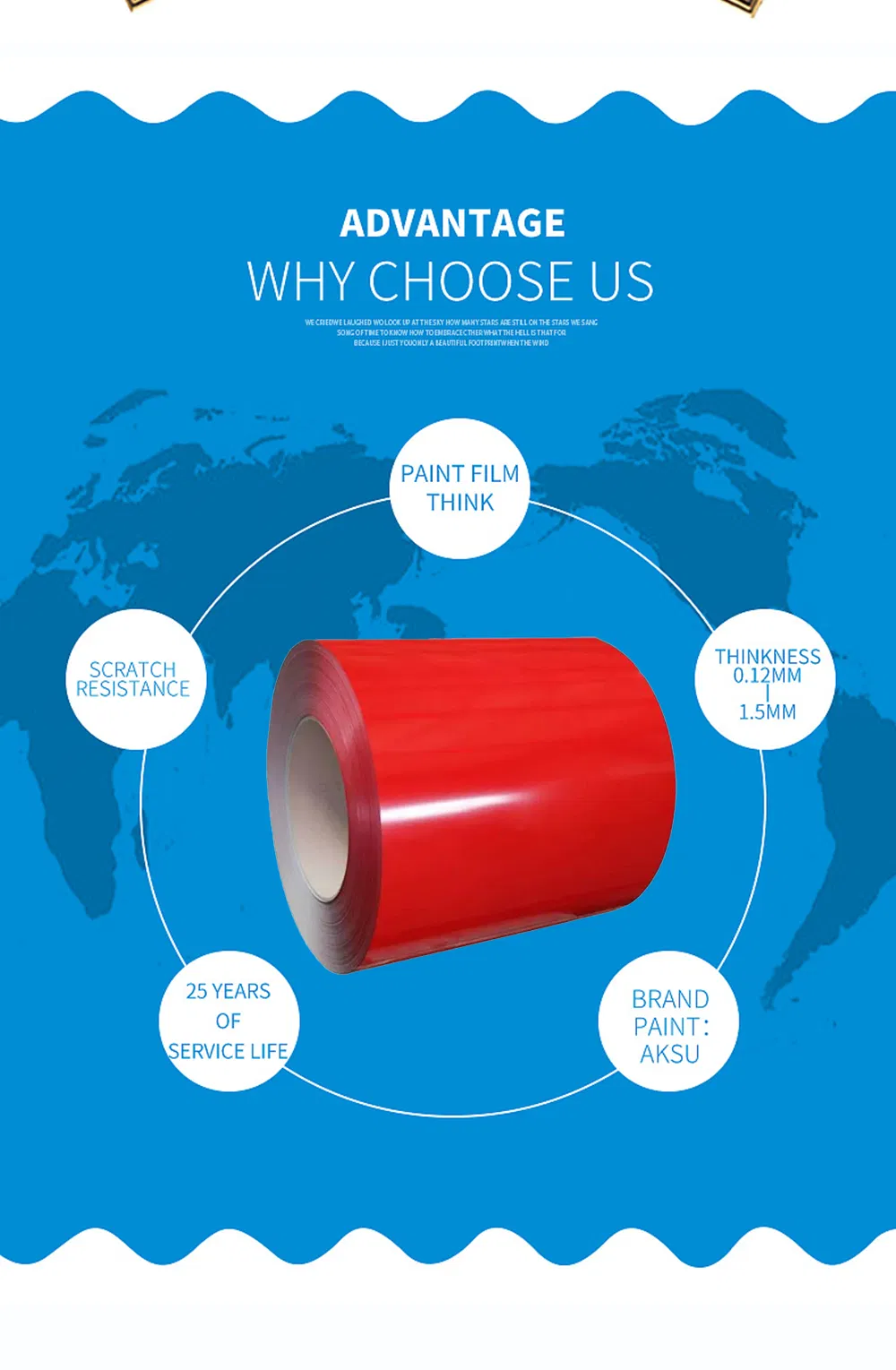 Prime Coating 25um Prepainted Galvalume Steel Coil