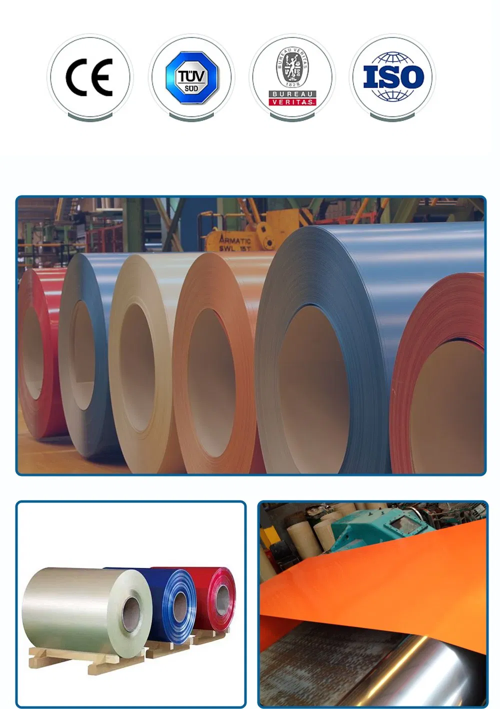 Prime Coating 25um Prepainted Galvalume Steel Coil