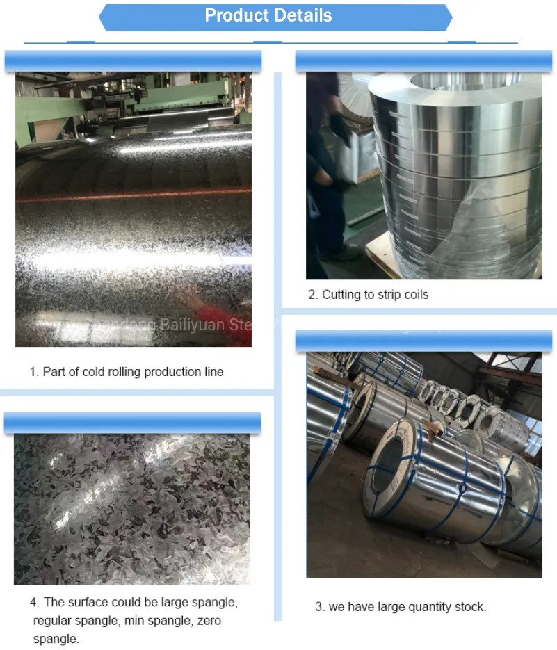Regular Spangle DC51D 0.12-4.0mm Cold-Rolled Galvanized Steel Coil