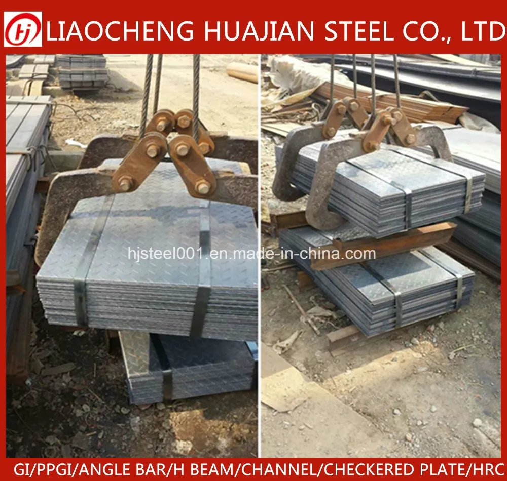 Ss400 A36 Hr Steel Checker Chequer Plate Carbon Steel Plate with Embossed Diamond Pattern